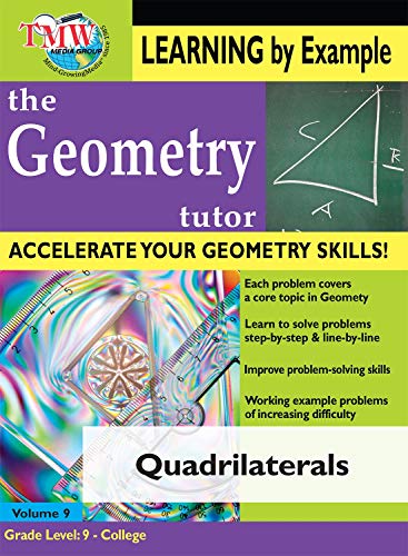 DVD cover for Geometry Tutor Volume 9 featuring a triangle on a chalkboard background.