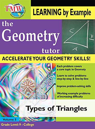 DVD cover for "Geometry Tutor" with diagrams, tools, and text.