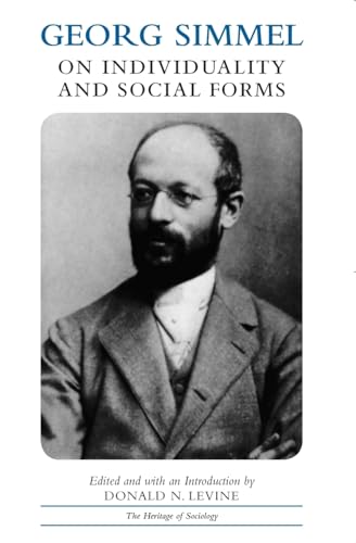 Book cover featuring a portrait of sociologist Georg Simmel, edited by Donald N. Levine.