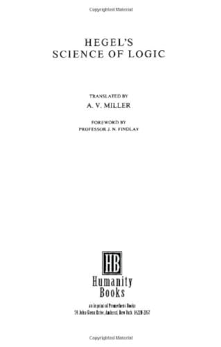 Book cover: "Hegel's Science of Logic" with publisher's logo.