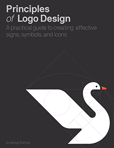 Book cover titled Principles of Logo Design featuring a geometric white swan illustration.