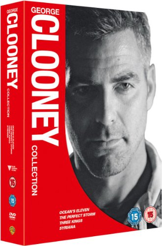 Red DVD box set with a black and white image of George Clooney on the front.