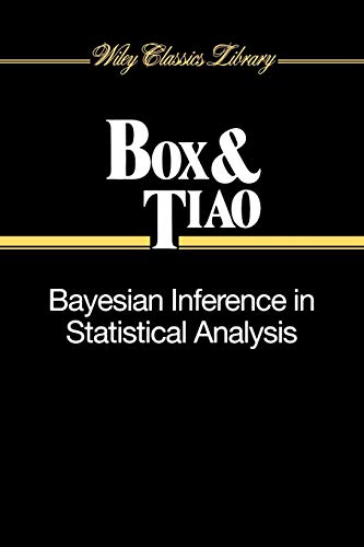 Black book cover with gold and white text: “Bayesian Inference in Statistical Analysis”.