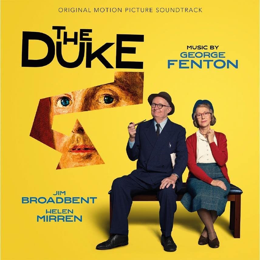 CD cover for "The Duke" soundtrack featuring Jim Broadbent and Helen Mirren.