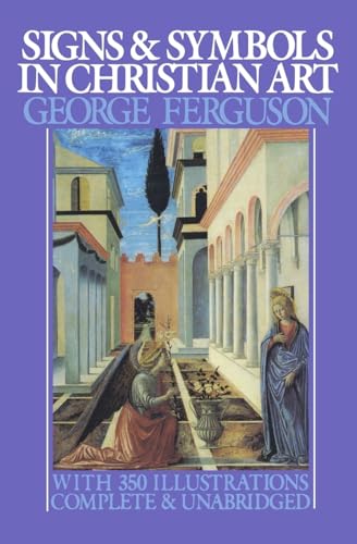 Book cover: “Signs & Symbols in Christian Art” featuring Renaissance painting.