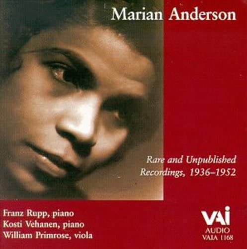 CD cover featuring a portrait of Marian Anderson, 1936-1952 recordings.