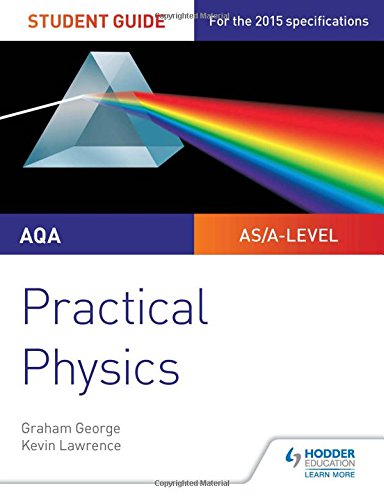Book cover: "Practical Physics" with a prism dispersing light.