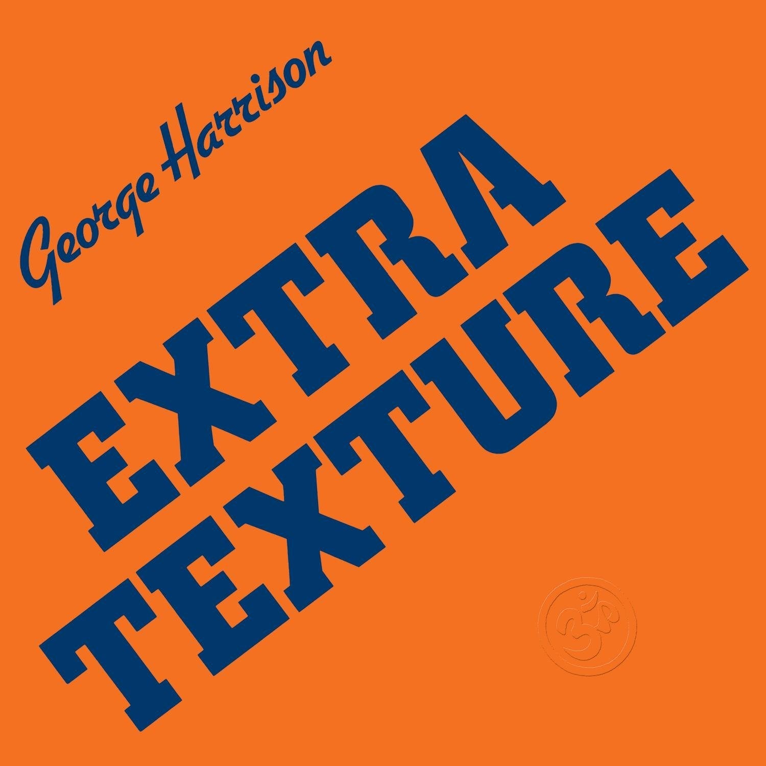 Orange album cover for George Harrison’s “Extra Texture” with bold text.
