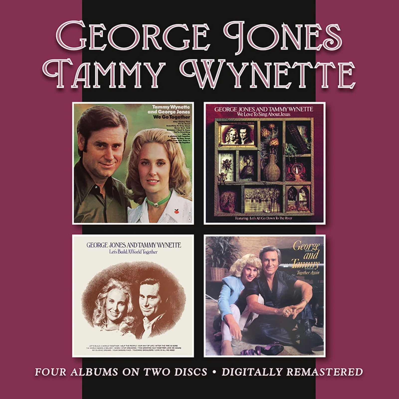 CD cover featuring portraits of George Jones and Tammy Wynette.