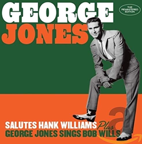 George Jones album cover featuring a black and white photo of him bending.