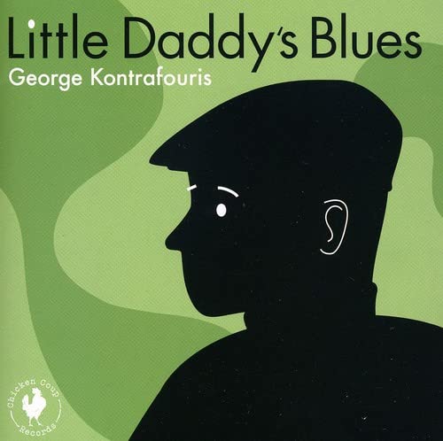 CD cover: Silhouette of a man in a cap on a green background.