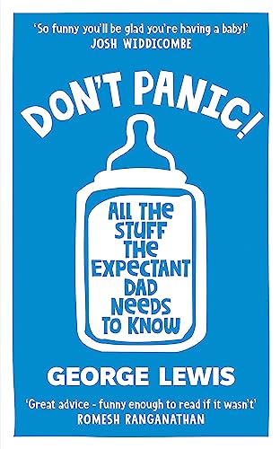 Blue book cover with a baby bottle illustration and bold white text.