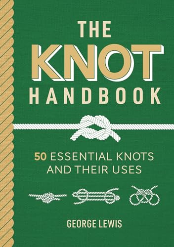 Book cover for The Knot Handbook with green background and illustrations of white ropes.