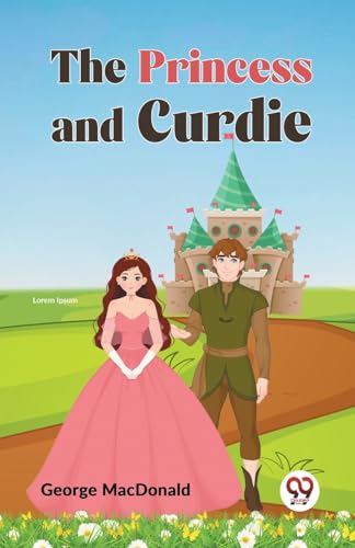 Book cover: princess and young man stand before a castle.