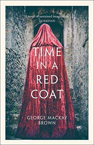 Book cover: figure draped in a red coat, stone archway background.