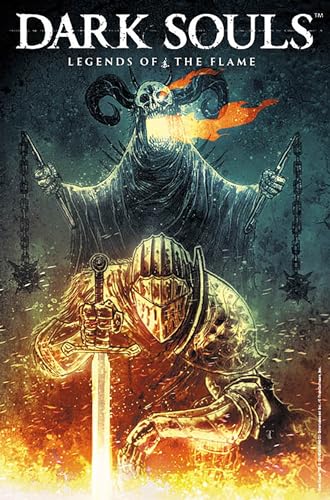 Dark Souls book cover featuring a knight facing a monstrous, horned figure.