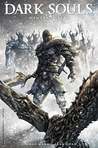Dark Souls: Winter's Spite book cover featuring armored figure in snowy landscape.