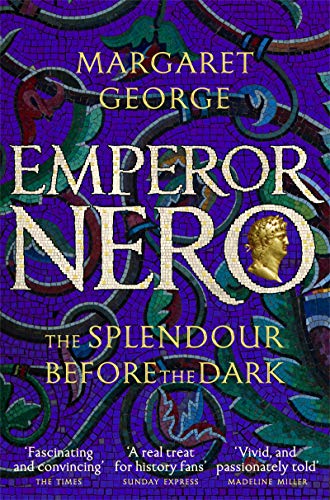 Book cover: "Emperor Nero" with ornate purple design and golden portrait.