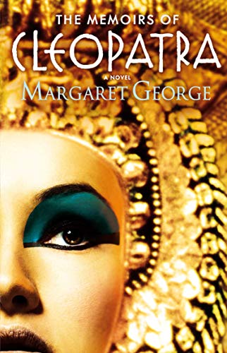 Book cover for The Memoirs of Cleopatra featuring a woman with gold Egyptian headdress.