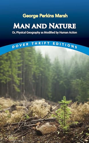 Book cover: "Man and Nature" with a forest landscape background.