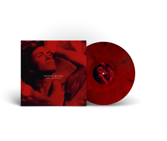 George Michael Careless Whisper red marble vinyl record and square album cover sleeve.
