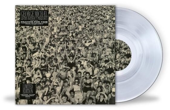 George Michael's "Listen Without Prejudice" vinyl record with a crowd cover.