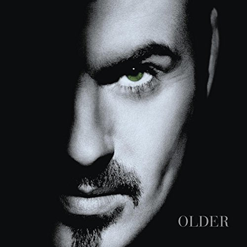 Close-up black and white portrait of George Michael, album cover "Older".