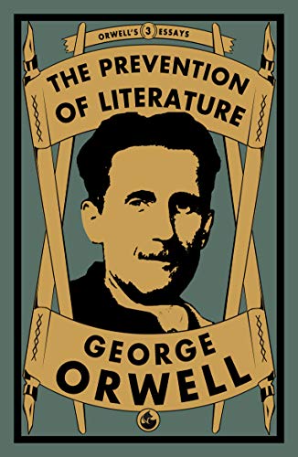 Book cover featuring a portrait of George Orwell framed by stylized quill pens.