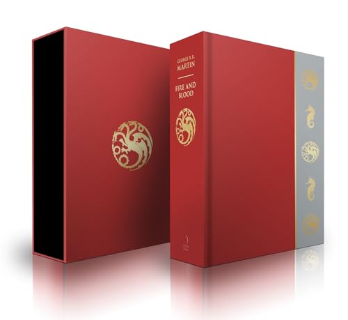 Red slipcase edition of “Fire and Blood” by George R.R. Martin.
