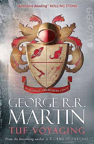 Book cover: “Tuf Voyaging” by George R.R. Martin, featuring a crest with dragons.
