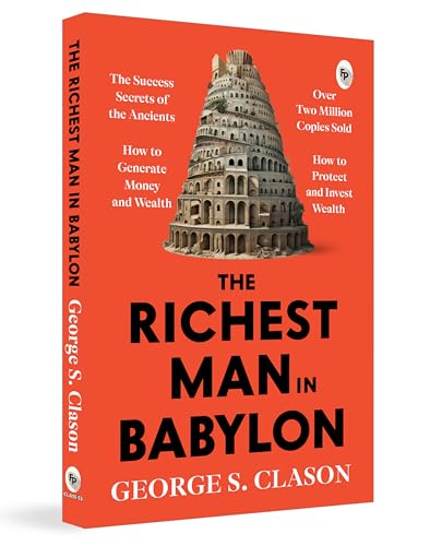 Book cover for The Richest Man in Babylon featuring a tiered ancient tower.