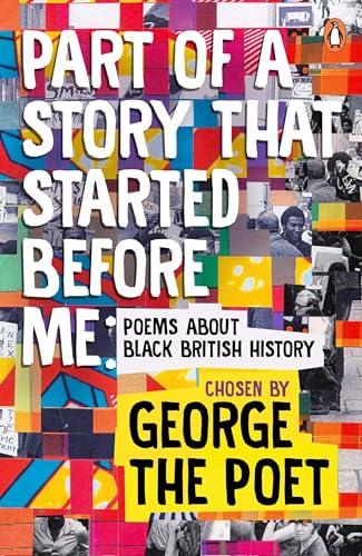 Book cover with boldS collageS bold white text over a colorful collage of photographs.