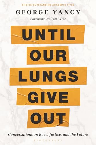 Book cover with bold, layered orange text on a marble background.