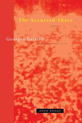 Red book cover with yellow text: "The Accursed Share, Volume 1" by Georges Bataille.