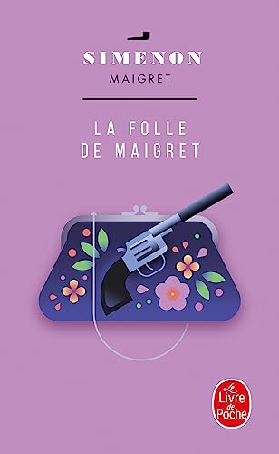 Book cover: floral purse with a gun, pipe illustration above title.