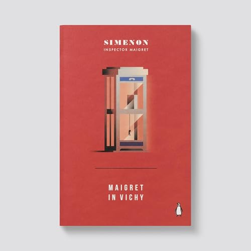 Book cover: red background, illustrated lift with a figure inside.