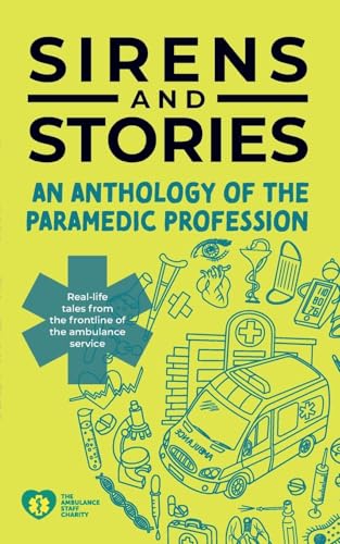 Yellow book cover with ambulance illustration and paramedic-related medical tools.