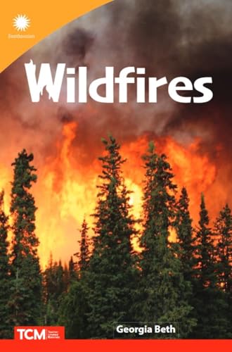Book cover: “Wildfires” with a fiery forest scene.