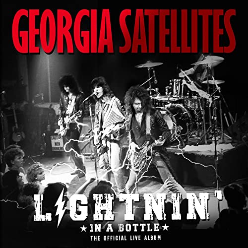 Georgia Satellites album cover: band performing live with lightning effects.