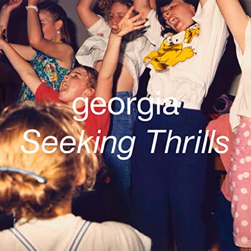 CD cover: Crowd of people with arms raised, text “Georgia - Seeking Thrills”.