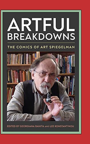 Book cover featuring Art Spiegelman smoking a pipe, with bookshelves.