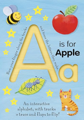 Children's book cover with letter A, apple, bee, ant, and cat.