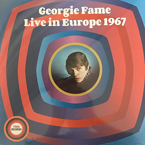 Georgie Fame album cover, swirling colorful design, portrait of a man.
