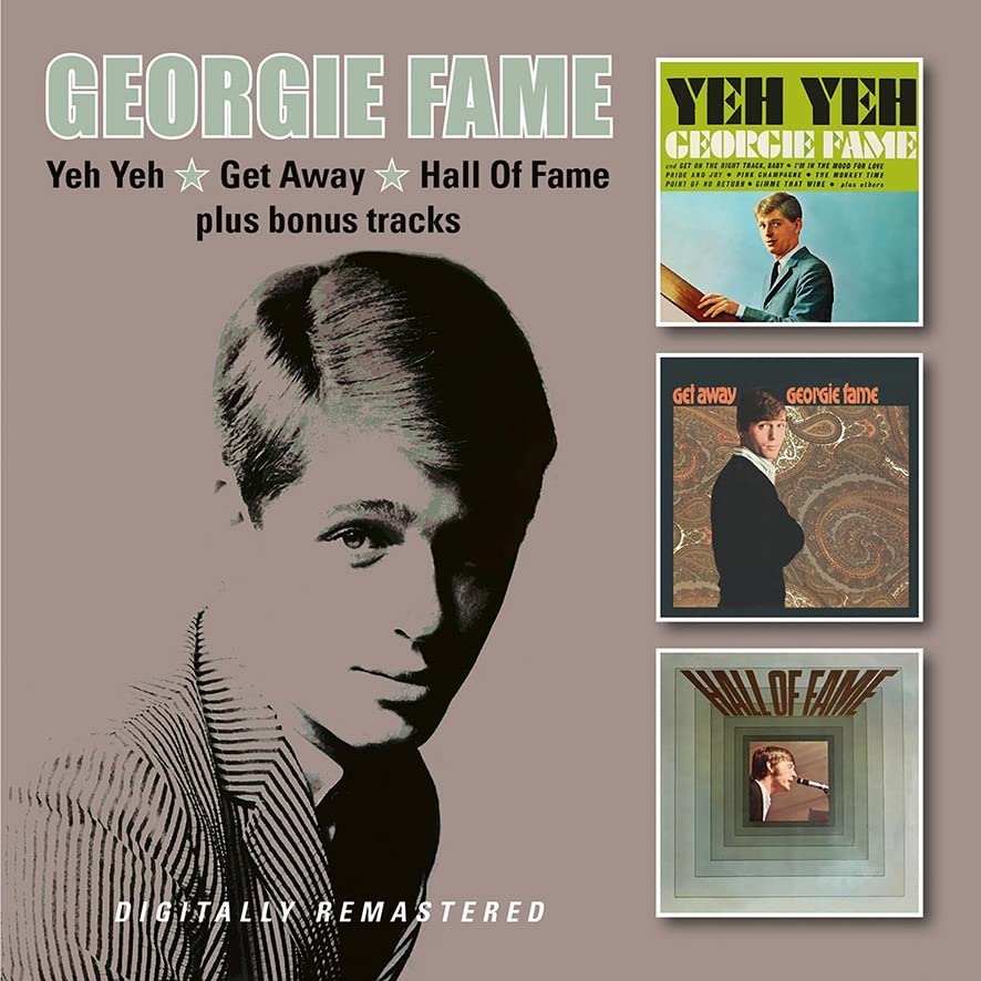 CD cover for Georgie Fame’s “Yeh Yeh” featuring a portrait and song titles.