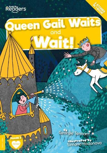 Book cover with a castle, a queen, a knight on horseback, and colorful illustrations.