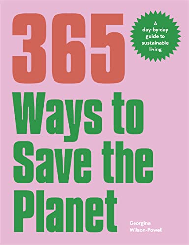 Book cover: “365 Ways to Save the Planet” with large red and green text.