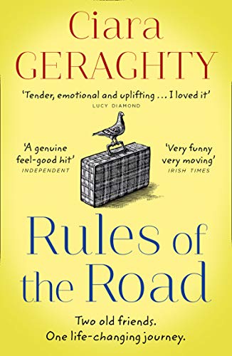 Book cover: yellow background, suitcase with a bird, bold title text.