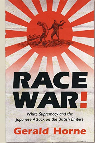 Book cover with red sunburst, figures, and bold text: "Race War!".