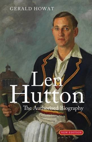 Book cover: portrait of Len Hutton, cricketer, with title and author name.