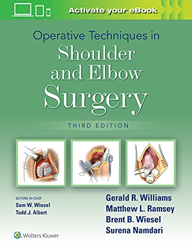 Book cover: "Operative Techniques in Shoulder and Elbow Surgery," third edition.